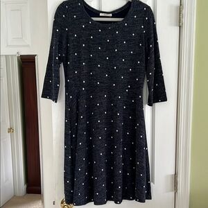Designer Black Polka Dot Dress.Tags on. Never worn.Sz-L